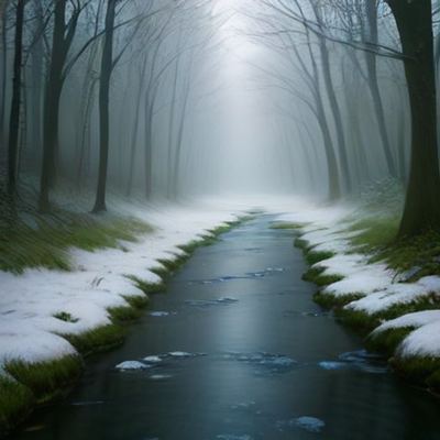 Footsteps on Frozen Trail