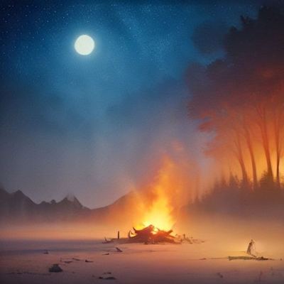پشاور کی شام — Warm Embers Beneath Mountain Stars