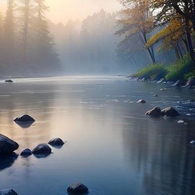 Golden Light on Quiet Water