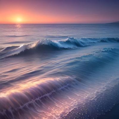 Silvery Dusk Over Gentle Tide